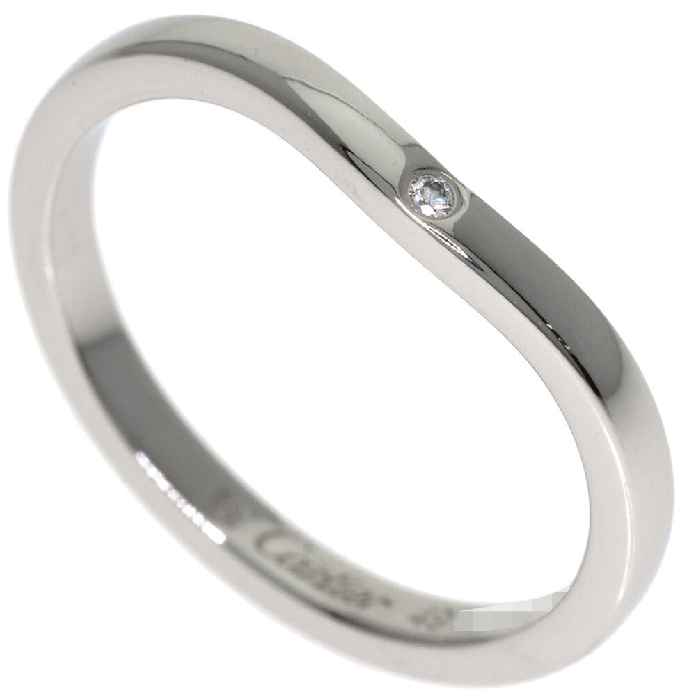 Cartier Ballerina 3P Diamond Ring #49 Platinum PT950 Women's CARTIER